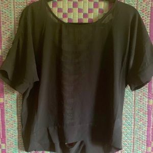 Black Sheer Blouse open back